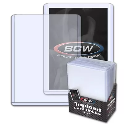 25 BCW 3x4 Top Loaders Standard Card Holder Clear Toploaders Hard Rigid Plastic • $5.95