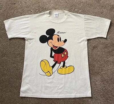 Vintage | Velva Sheen Mickey Mouse Walt Disney World Missouri T-Shirt | Medium • $14.95