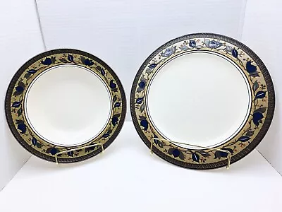 Mikasa Intaglio Arabella CAC01 2 Piece Set 11  Dinner Plate + 9 1/4  Salad Bowl  • $32.95