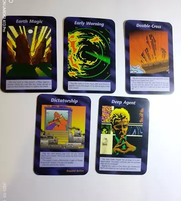 ILLUMINATI:New World Order-1994-1995 Steve Jackson Games Cards- Set Of 5 Cards • $20