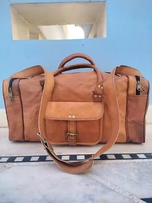 New Leather Genuine Bag Travel Men Duffle Gym Luggage Vintage Overnight Weekend • $66