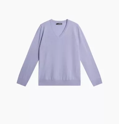 J.Lindeberg Lavender Amaya Knitted Sweater 100% Merino Wool Small BNWT V-neck • £23