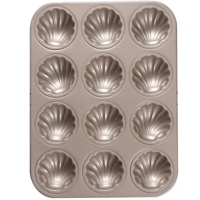 Madeleine Mold Cake Pan 12-Cavity Non-Stick Spherical Shell Madeline Bakew GF DS • £11.60