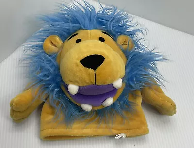 Hand Puppet Lion Blue Mane Plush Small Moveable Mouth Manhattan Toy • $12.99