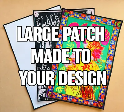 £11.95 • Buy LARGE Custom Printed Iron/Sew On Patch Made To Order Personalised Back Patch