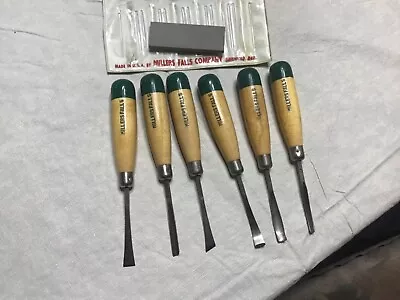 Millers Falls Tools 6 Pcs. USA No 106 Hand CARVING Tools Chisels Woodworking • $30