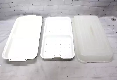 $32.89 • Buy Ronco Showtime Rotisserie Model 4000/5000 Steam Tray Replacement 3 Parts W/Lid 