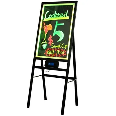 Foldable LED Writing Board Menu Sign Flashing Erasable Signs Indoor/Outdoor Sign • $39