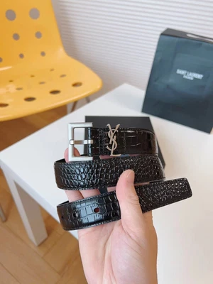$339 • Buy YSL SAINT LAURENT Monogram CASSANDRE Belt Width 3.0cm 80/32 Black