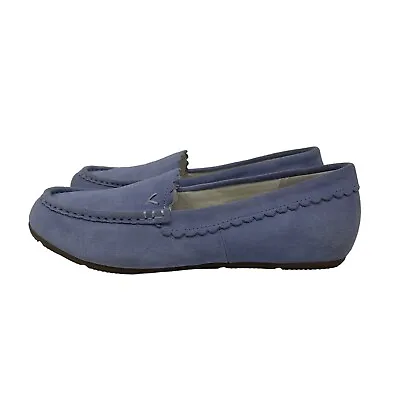 Vionic Mckenzie Loafers Slip On Shoes Light Blue Suede Women's Size 8 • £33.74