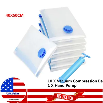 $21.99 • Buy 10X Strong Vacuum Storage Space Saving Bag Space Saver Bags New Vacum Bag Vaccum