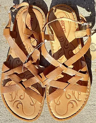 BORN Strap Slingback Sandals Women's Size 9M Brown D63706 CQA15 New With Tags • $27.50