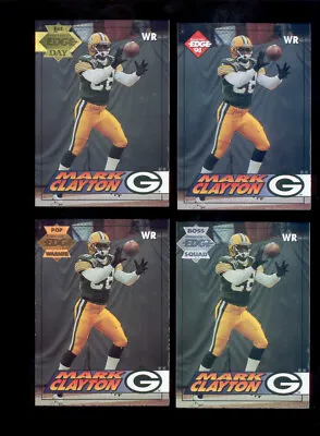 1994 Collectors Edge MARK CLAYTON Green Bay Packer 4-Card Lot Silver Gold Bronze • $4