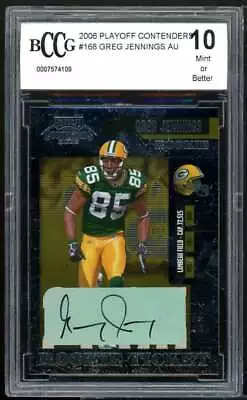 2006 Playoff Contenders #168 Greg Jennings Auto Rookie Card BGS BCCG 10 Mint+ • $40