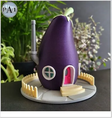 Magical Enchanted The Eggplant Fairytale Mini Fairy House For Home Garden Decor • £33.25