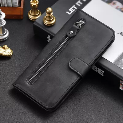 Zipper Wallet Leather Flip Case For Xiaomi 13T Redmi 12 4G 13C A2 Note 10 12S 11 • $15.62