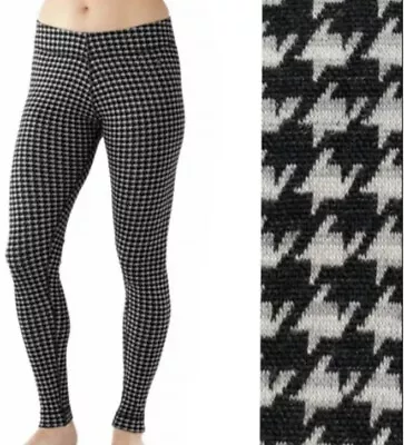 Smartwool Women Large Houndstooth Merino 250 Pull On Stretchy Ankle Leggings • $78.96