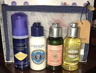 L'Occitane 5 Piece Set Cleansing Foam Amande Oil Shea Lotion Shampoo • $24.99