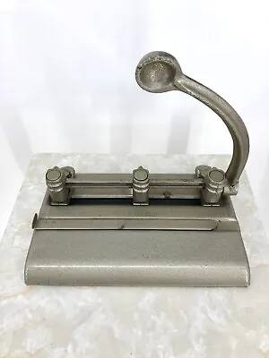 Vintage Master Products MFG CO Heavy Duty 3 Hole Punch - Series 1000 Adjustable • $49.97