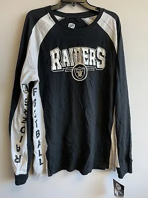 Oakland Raiders Long Sleeve Tee Shirt New W/ Tags NFL Licensed Hands High • $17.49