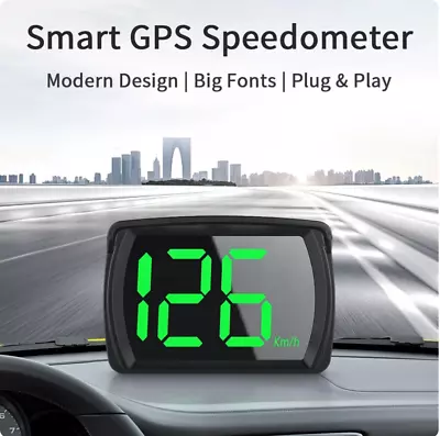Wireless Car HUD Head UP GPS Speedometer Digital Display Speedometer Universal • $33.95