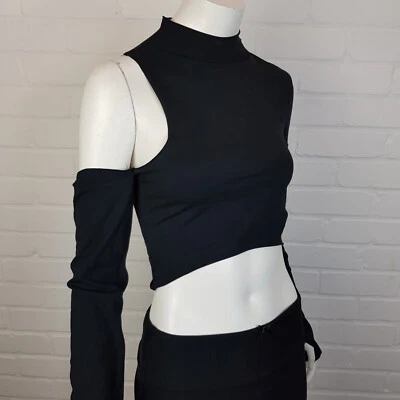 $41.09 • Buy Urban Outfitters Cut Out Shapewear Top Small 8 10 Long Sleeve Rave Crop BNWT