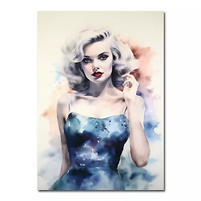 Marilyn Monroe Watercolour Style Painting Wall Art Matte Poster Print • $9.99