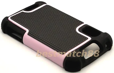 For Motorola Atrix 4g Mb860 Rugged Case Triple Layer Soft Hard Pink Black • $7.80