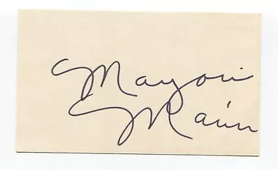 Marjorie Main Signed 3x5 Index Card Autographed Actress Ma And Pa Kettle • $115