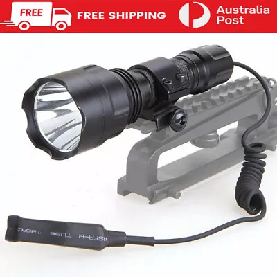 5000Lm T6 LED Tactical Hunting Flashlight Torch Gun Rifle Light Scope Mount AU • $20.97