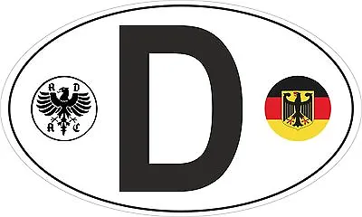 D DEUTSCHLAND GERMANY ADAC & German Roundel Car STICKER Van Truck Porsche VW Dub • $3.20