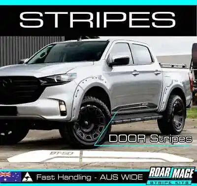 AM Side DOOR Stripes Fit 2020-2023 MAZDA BT50 Kit Stickers Decals 4x4 4WD BT-50 • $89