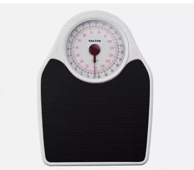 SALTER Mechanical Bathroom Scale Doctor Style Sturdy High Accuracy White Black • £30