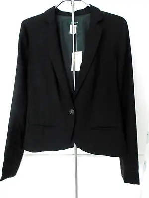 NEW J Crew 2P Petite Black Wool Twill Blazer One Button Lined Jacket Career NWT • $79.95