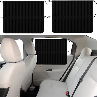 2x Car Window Roller Blinds Sun Shade Interior UV Protection Privacy Curtain Cyt • £8.05