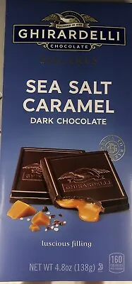$12.99 • Buy Ghirardelli Sea Salt Caramel Dark Chocolate Square Bites 4.8 Oz Bar - NEW 1 Bar