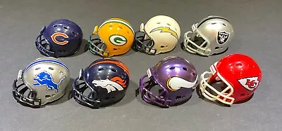 2010 Riddell Lot Of 8 Miniature Football Helmets NFL Plastic 2” • $15.99