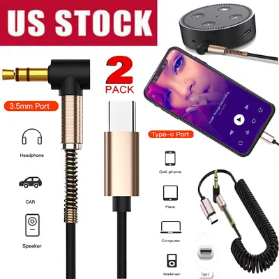 Type C To Aux Cable USB Type-C Male To 3.5mm Cord Car AUX Music Audio Adapter US • $18.98