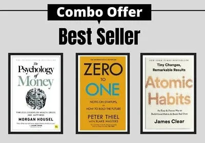$61.01 • Buy Collection Of 3 Book Set : Psychology Of Money, Zero To One And Atomic Habit