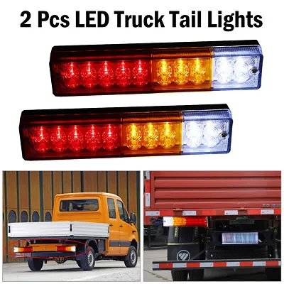 $22.99 • Buy 2X LED Tail Lights Car Truck Trailer Stop Rear Reverse Turn Indicator Lamp Light