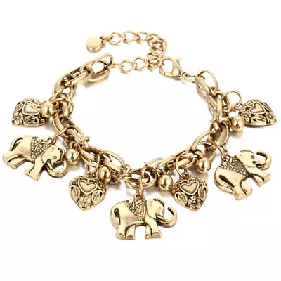 Vintage Heart Elephant Chain Anklet Ankle Bracelet Barefoot Beach Foot Jewelry • $2.32