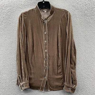 J Jill Shirt Womens XS Button Up Blouse Top Long Sleeve Extra Small Velvet • $11.95