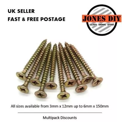 £4.99 • Buy WOOD SCREWS 3x10mm - 6x150mm COUNTERSUNK WOOD SCREW TIMCO CHIPBOARD WOODSCREWS