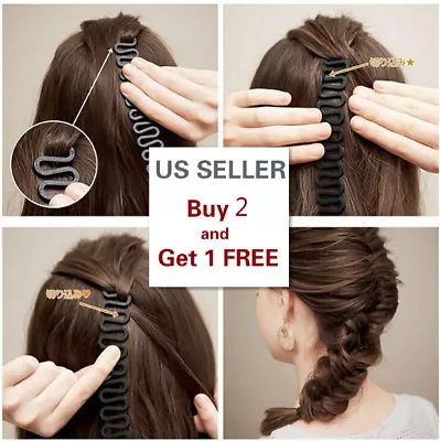 Hair French Roller Braid Clip Magic Styling Stick DIY Bun Maker Tool • $3.39