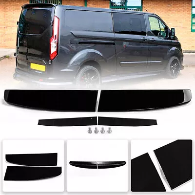 For Ford Transit Custom Twin Rear Barn Doors Roof Spoiler 2012-2022 Gloss Black • £41.92