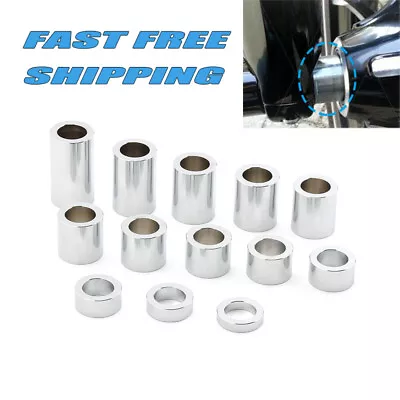 Chrome Wheel Axle Spacer Kit ID 3/4  OD 1 1/8  For Harley Softail Dyna Road King • $27.53
