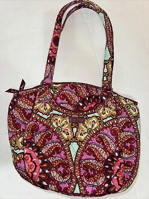 Vera Bradley Purse Over The Shoulder Medium Size Pink Paisley  • $23.97