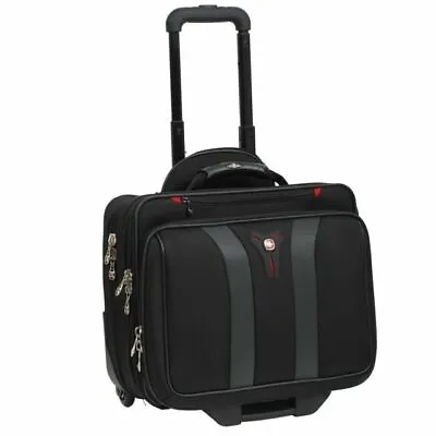 SwissGear Granada Double Gusset Wheeled Laptop Case - Black • $70