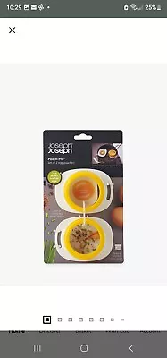 Joseph Joseph Poach-Pro Egg Poacher Mess-Free Tool - Set Of 2 Egg Poachers • £6