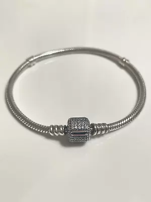 $79 • Buy Genuine PANDORA Moments Sparkling Pave Clasp Bracelet 590723CZ 19cm BRAND NEW